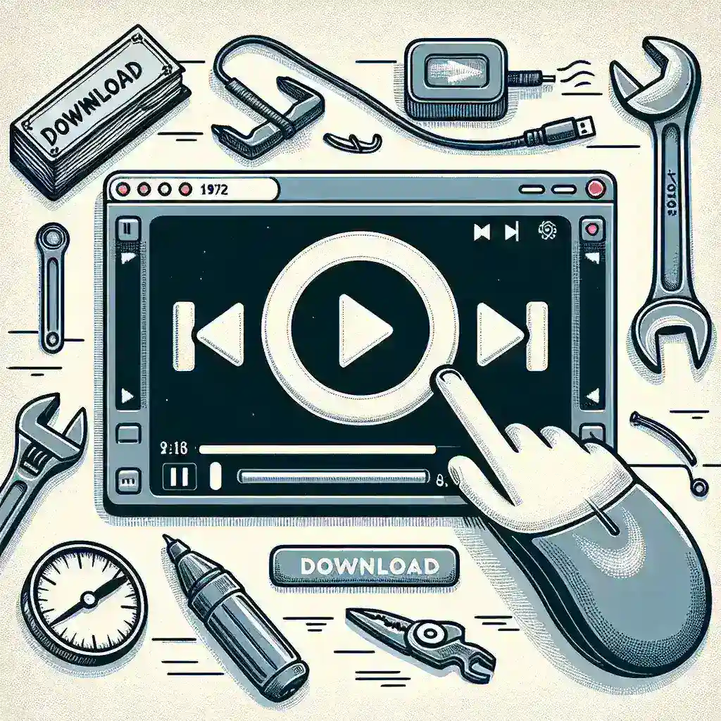 "Infographic illustrating various methods and tools for downloading YouTube videos, including software options, browser extensions, and online services, alongside best practices for legal and efficient downloads."